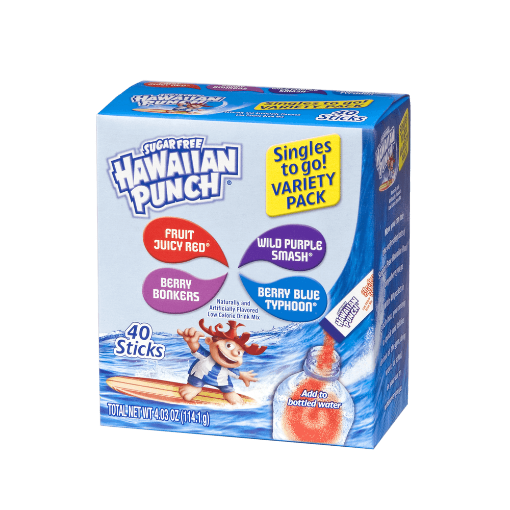 Hawaiian Punch Singles To Go Drink Mix Variety Pack 32 Oz 40 Count 7862