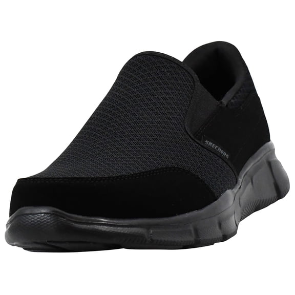 Skechers Sport Equalizer Persistent Mens Slip on Shoes, Faux Leather and Mesh Upper