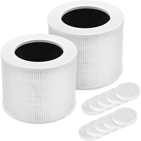 2 Pack Core Mini Replacement Filter Compatible with LEVOIT Core Mini-P and AromaRoom AP100-A, AP102, AP100-B, AP100-C Air Purifier Compared to Part # Core Mini-RF, White