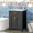 thumbnail image 2 of 24.2x18.5x34-inch Bathroom Vanity with Adjustable Interior Shelf for Flexible Storage, 2 of 7
