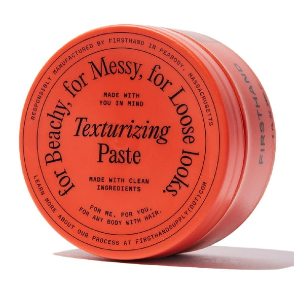 Firsthand Supply Texturizing Paste - Clean & Non-toxic Hair Care Ingredients - For Textured, Messy & Relaxed Hair Styles - 3oz (88ml)