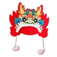 thumbnail image 5 of HOMYL 6xChinese New Year Dragon Hat dimensional DIY Craft Animal Hat Dragon Head Hat Red, 5 of 8