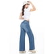 thumbnail image 4 of Pantalón Dama Pierna Ancha mezclilla Jeans Mujer azul acero 7, 4 of 6