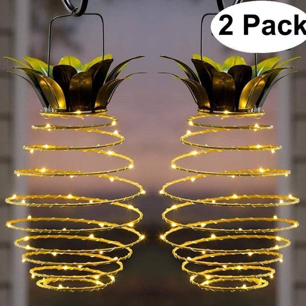 2 uds lámpara Solar de piña de hierro impermeable LED lámpara con alambre de cobre para jardín luz decorativa de paisaje 2 uds ANGGREK Otros
