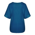 thumbnail image 5 of FRSASU Women'S Tops Plus Size Women Summer Solid Short Sleeves Plus Size Top T-Shirt Blouse, 5 of 9