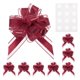thumbnail image 1 of Uxcell 8 paquetes de grandes lazos para envolver regalos, lazo de cinta reutilizable color rojo oscuro, 1 of 6