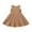 Khaki, variant on yillto Girls Summer Dress Sleeveless Crew Neck A Line Casual Solid Color Dresses Clothes for Little Girl
