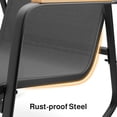 thumbnail image 5 of Asofer 3-Piece Patio Furniture Set, Rocking Chair with Soft Cushion and Coffee Table, for Garden, Balcony, Backyard, Black, 5 of 10