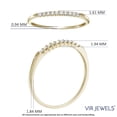 thumbnail image 4 of Vir Jewels 1/10 CTTW Petite Diamond Wedding Band in 10K Yellow Gold Prong Set Size 6 Female Adult, 4 of 6