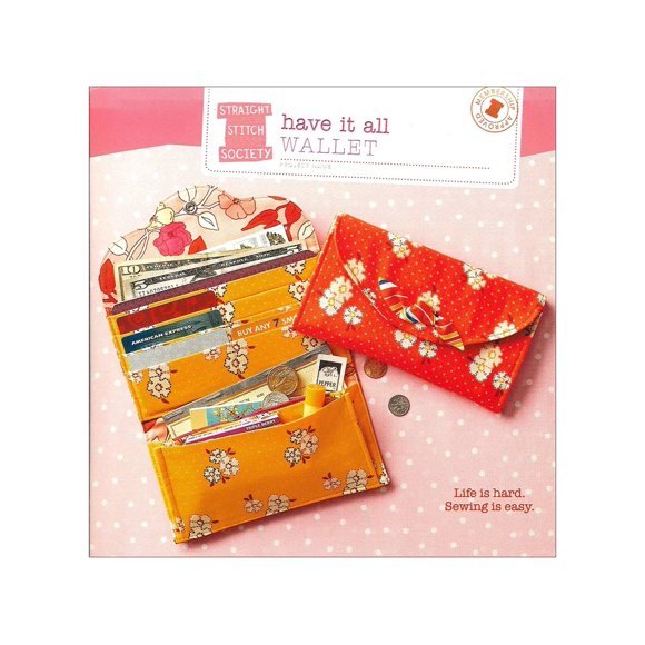 Billetera con estampado de costura Have It All Straight Stitch Society