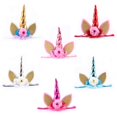 thumbnail image 4 of Niños Bebé Flor de Lentejues Cuerno Diademas Banda Cabello Elegante - Oro Yuyangstore Venda del pelo, 4 of 8