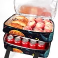 thumbnail image 5 of Alien Double Layered Insulated Lunch Bag with Two Compartments | Large Capacity Lunch Bags for Men Women | Handheld Refrigerated Lunch Bag 7.1x11.4x16.1 inches, 5 of 6