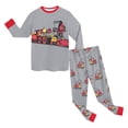 thumbnail image 6 of KPOPLK Kids Boys Pajamas 2-Piece Soft Cotton Long Sleeve Shirts Pants Set Winter Clothes Toddler Sleepwear Kids Pjs Outfit Grey Size 2-3 Years, 6 of 7