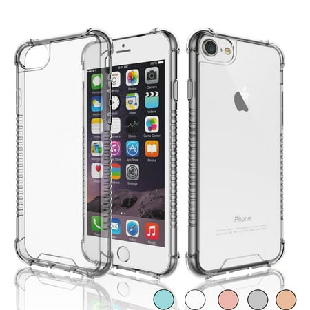 iPhone 8 Case, iPhone 8 Clear Case, iPhone 7 Case, Njjex Crystal Transparent Clear Flexible Shock Absorption Bumper Soft Gel TPU Cover For iPhone 7/8 4.7 Inch