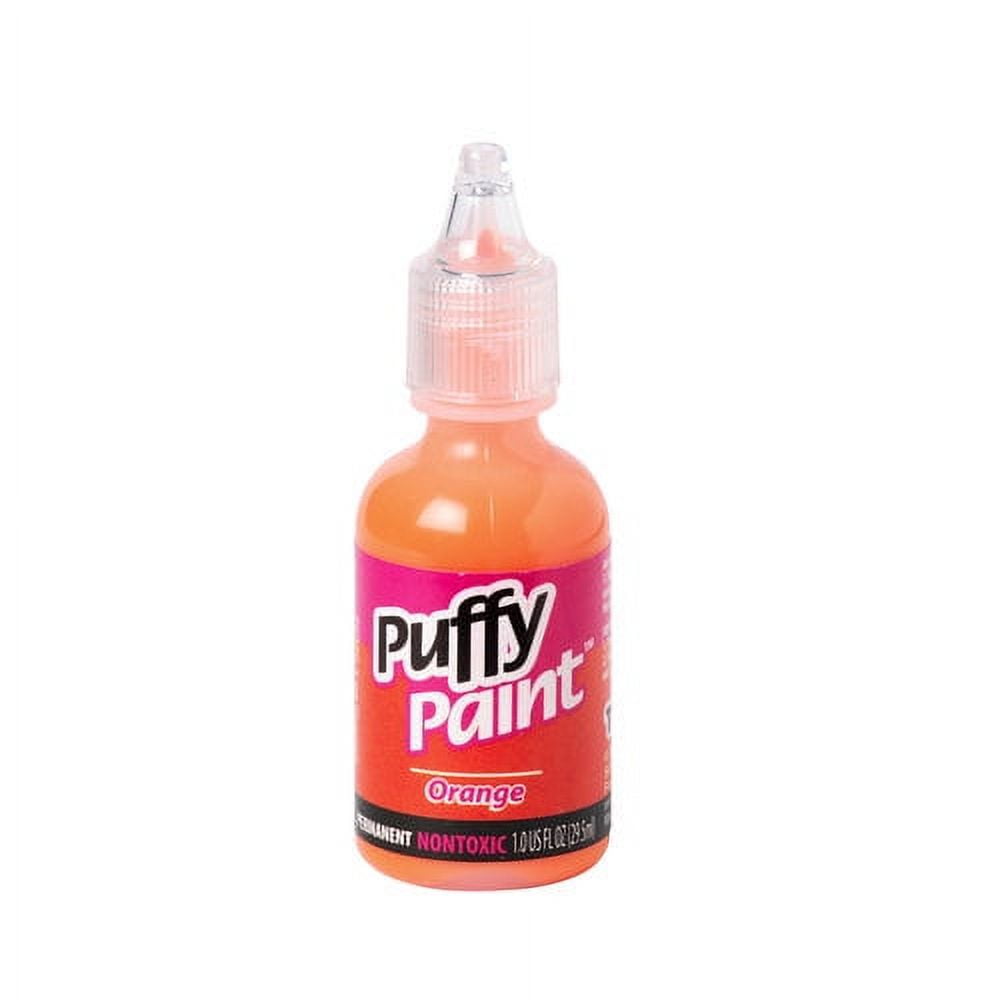 (3 pack) Puffy 3D Puff Paint, Fabric and Multi-Surface, Orange, 1 fl oz Liquid Puff