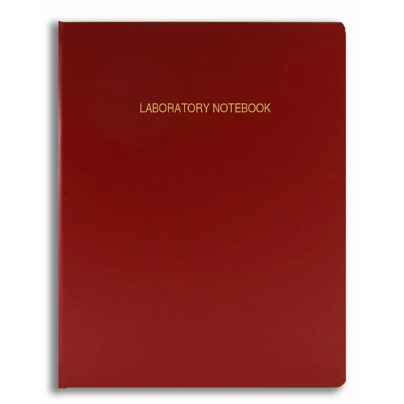 BookFactory Economy Red Lab Notebook - 96 Pages (Grid Format) 8 7/8'' x 11 1/4'' Flexible Red Cover Laboratory Notebook (E-LIRPE-096-LGR-A-LRT1)