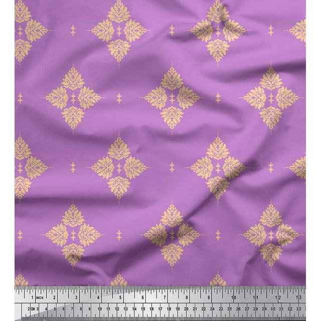 Soimoi Tissu en Voile de Coton Imprimé Floral au Mètre 42 Pouces de Large