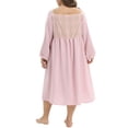 thumbnail image 5 of Valcatch Women's Plus Size Dresses Casual Square Neck Puff Sleeve Below the Knee Dress, 5 of 6