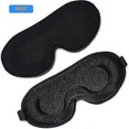thumbnail image 2 of onaEz masque de sommeil, 2023 amlior masque de nuit pour hommes et femmes, 3D conception de pont de nez haut, occultant doux soie cache yeux pour-M, 2 of 5