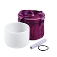 thumbnail image 1 of Tazón de Cristal Muslady de 8 Pulgadas en Nota B, Hecho de Cuarzo, Incluye Baqueta, Anillo de Goma y Bolsa de Almacenamiento, Ideal para Meditación y Yoga, Color Blanco, 1 of 6