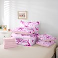 thumbnail image 6 of Manfei Coquette Bowknot 7-Piece Twin Bedding,Pink Loves Pattern Bedding Comforter Set,Pink Reversible, 6 of 7