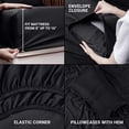thumbnail image 4 of Juego de sábanas Utopia Bedding Twin XL de microfibra cepillada, color negro, 4 of 7