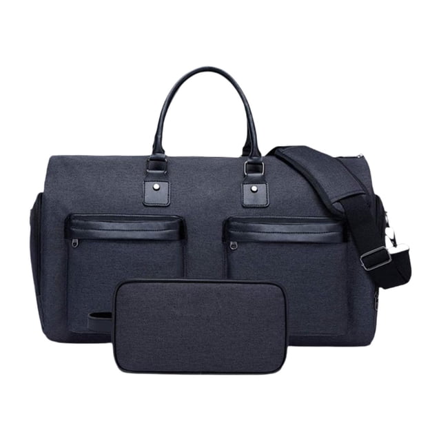 Bolsa de lona para ropa, bolsa de viaje de negocios, portátil, con compartimento para zapatos, bolso de hombro para hombre, bolsa de mano para ropa, Azul