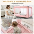 thumbnail image 6 of Vomeast Baby Playard Baby Bassinet,Foldable Crib Pack and Play with Toy Bar,Play Yard(Pink), 6 of 14