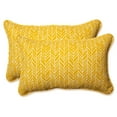 thumbnail image 5 of Pillow Perfect  Outdoor/ Indoor Herringbone Egg Yolk Rectangular Throw Pillow (Set of 2) 18.5  x 11.5, 5 of 5