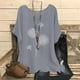 thumbnail image 3 of Gibobby Playera Manga Corta para Mujer Verano mujer manga corta cuello redondo flor camiseta Top Casual Slim camisas camiseta blusa(Gris,G), 3 of 5