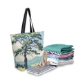 thumbnail image 2 of FORMRS Womens Canvas Tote Bag with Zipper Inner Pocket Shoulder Handbag, Mounatin at Dawn, 2 of 7