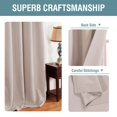 thumbnail image 3 of PrimeBeau Blackout Curtain for Living Room Thermal Insulated Window Treatment Curtain Extra Long 84 inch Length Energy Saving Solid Grommet Top Blackout Drape, One Panel, Natural, 3 of 7
