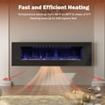 thumbnail image 4 of Mondawe 60 Inch Electric Fireplace Recessed and Wall Mounted, LED Linear Fireplace with Remote Control Ultra-Thin and Low Noise 1500W Adjustable 6 Flame Options, Timer, 4 of 11