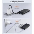 thumbnail image 6 of Power Bank with 2 Built-in Cables 10000mAh, 22.5W PD Slim Portable Charger USB C Battery Pack, Travel Essentials Fast Charging Powerbank Compatible with iPhone 17 16 15 14 Plus Pro Samsung iPad etc, 6 of 9