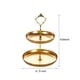 thumbnail image 3 of Jewelry display tray, 2-tier cake dessert storage, fruit display, foldable portable, metal frame, for office, high-traffic, durable, space-saving, elegant design, for bedroom, retail, 3 of 8