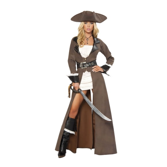 Disfraz de Pirata Mujer Roma Deluxe Sombrero de Capitán Espada