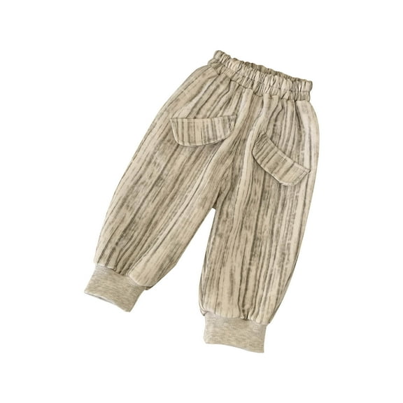 Lopecy-Sta Loose Pants for Kids Solid Color Pants Elastic Waistband Loose Fitting Pants with Pockets for Children