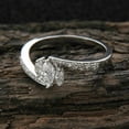 thumbnail image 4 of Silver & Stone Jewels Marquise Cut Cubic Zirconia Women Engagement Three Stone Ring 14K White Gold Finish, 4 of 5