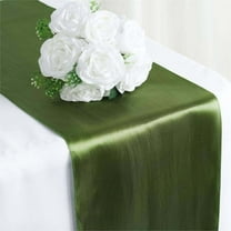 Efavormart 10 PCS 12"x108" Olive Green Satin Table Runner