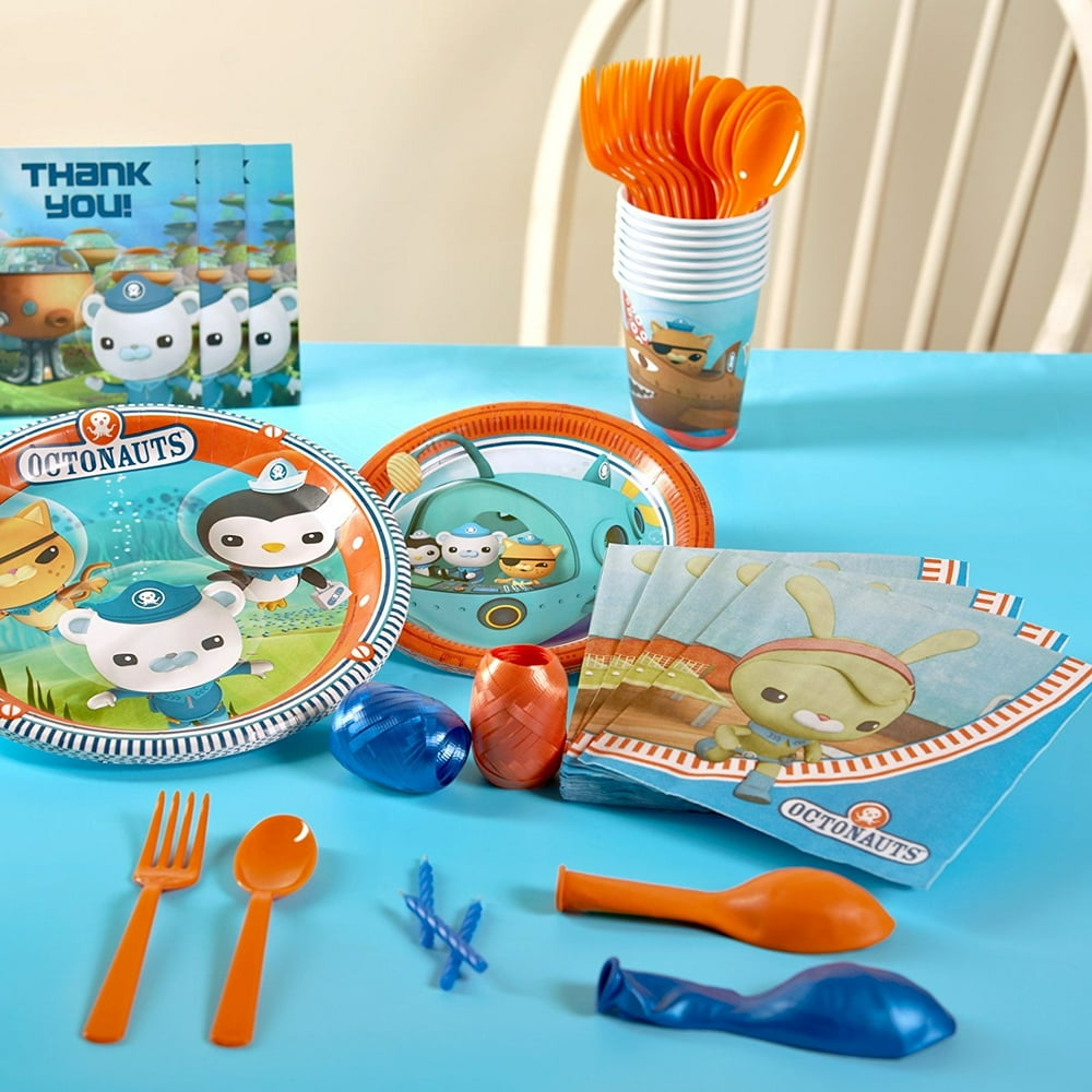 The Octonauts Party Supplies Basic Party Pack for 16, Includes (16) paper dinner plates, (16