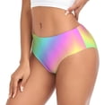 thumbnail image 5 of Women Bikini Underwear Rainbow Stripe Ladies Panties Hipster Briefs Undies Small, 5 of 6