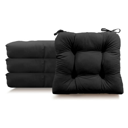 Arlee Micro Suede 16 x 16 in. Tieback Chair Pad - Set of 4