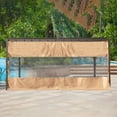 thumbnail image 2 of Domi Outdoor Living Heavy Duty Clear Panel Curtain, 18 oz Waterproof PVC Polyester Curtain, Tearproof, and Weather-Resistant Panel w/Eyelets for Patios,Gazebos,Pergolas (8'H x 16'W, Brown), 2 of 8