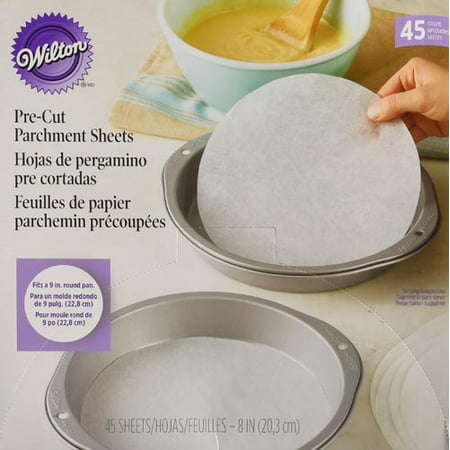White Parchment - Wilton Pre-Cut Round Parchment Sheets, 45ct
