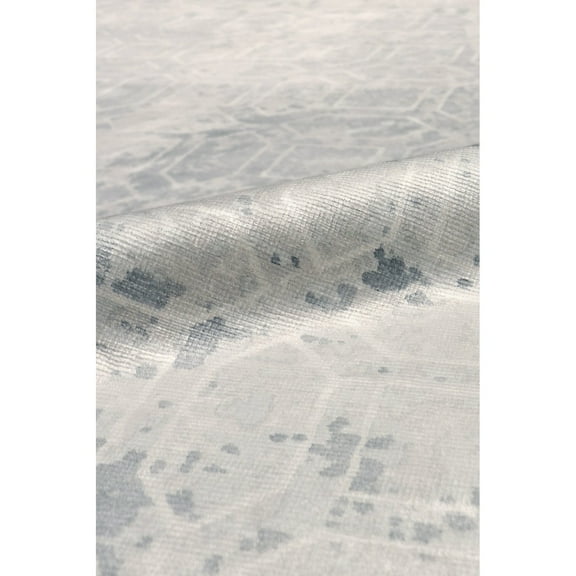 Pasargad Home Beverly 8' x 10' Hand-Loomed Bamboo Silk Grey/Beige Rug - All Ages, Indoors