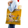 thumbnail image 4 of Cow and Chicken Bolso de tela con estampado de lienzo para mujer, bolsa de compras reutilizable y estética, con cremallera interior, regalo para mujer,40*45cm., 4 of 6