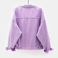 thumbnail image 4 of Women Spring And Autumn Coats Warm Solid Long Sleeve Denim Jacket Outerwear, 4 of 4