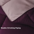 thumbnail image 4 of HIG Light Weight Down Alternative Comforter Set, Queen, Plum, Reversible, 4 of 9