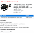 thumbnail image 2 of Air Temperature Sensor - Compatible with 2014 - 2017, 2020 - 2022 Mercedes-Benz Sprinter 3500 2.1L 4-Cylinder Diesel 2015 2016 2021, 2 of 2