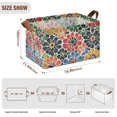 thumbnail image 7 of Yayeee Foldable Storage Basket for Shelves with Handles Set of 2 Waterproof Cloth Bins, Dark Floral, 7 of 7
